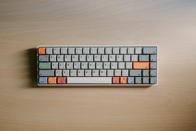 Mechanical Keyboard with Pastel Keys